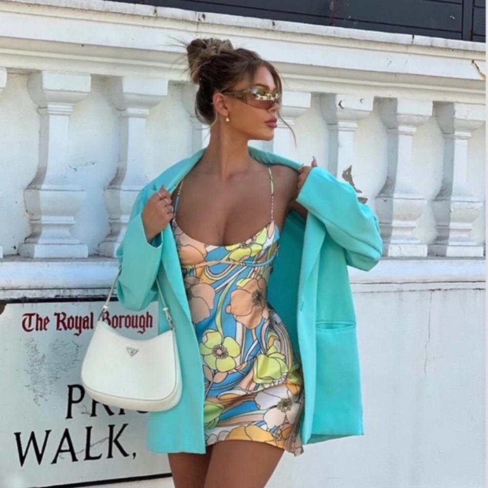 Zara satin print dress